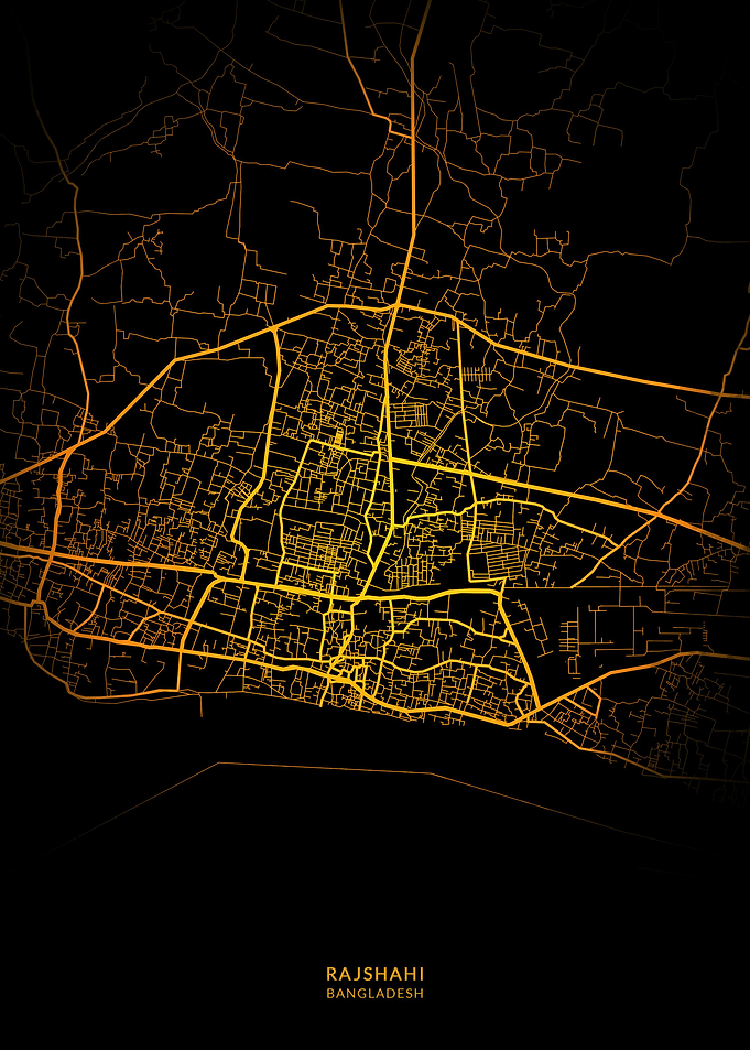 Rajshahi City Map Gold