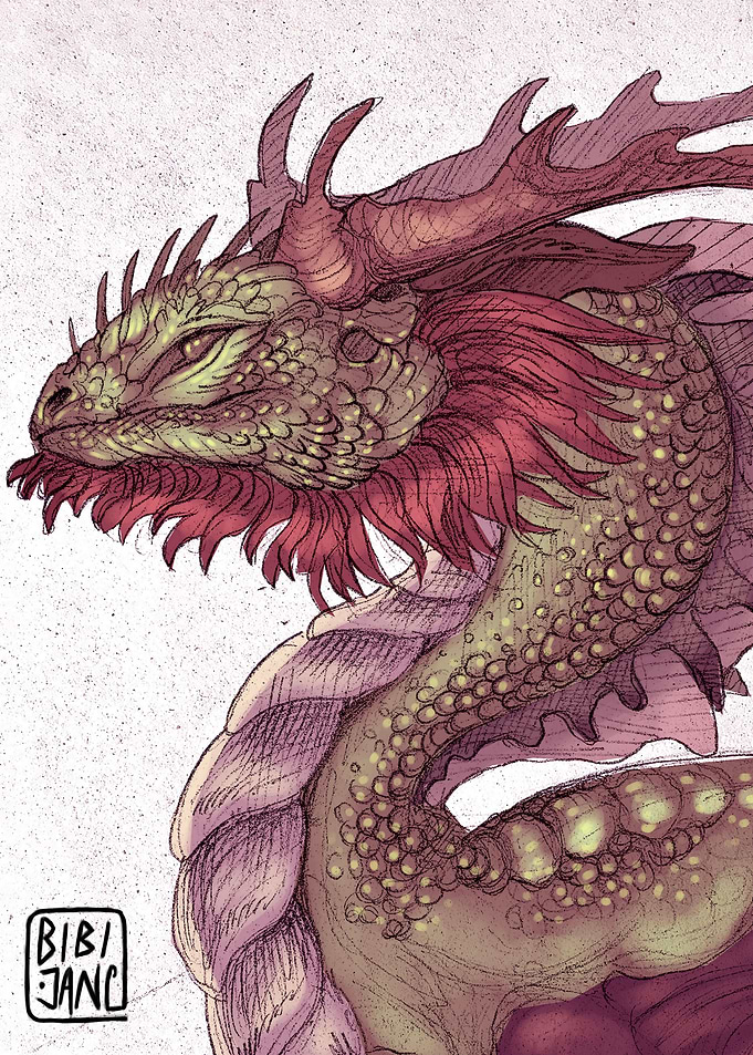 Head of a forest dragon