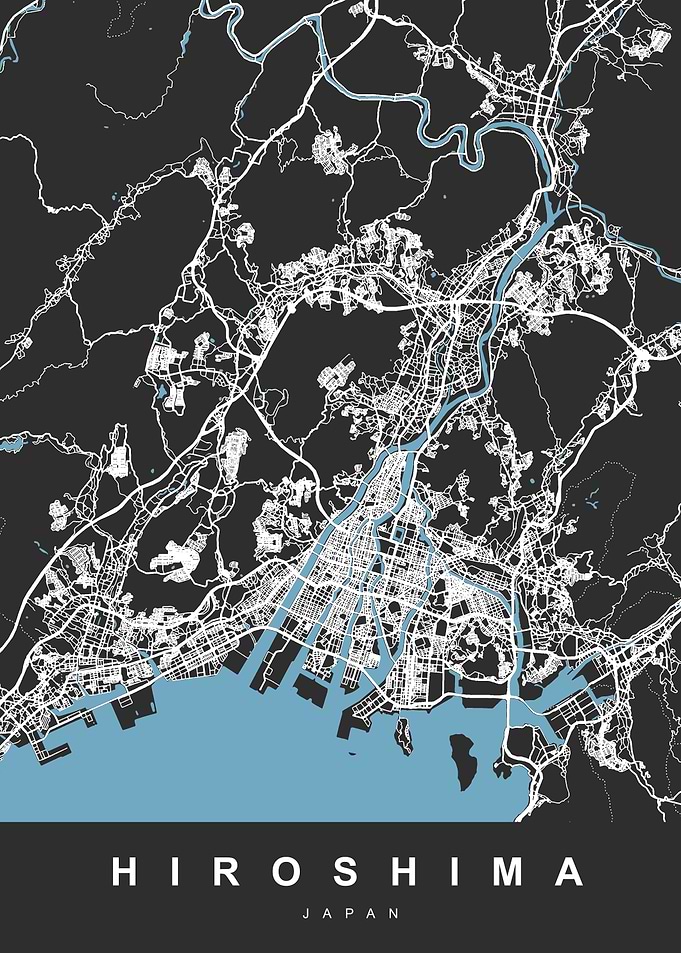 HIROSHIMA Map JAPAN