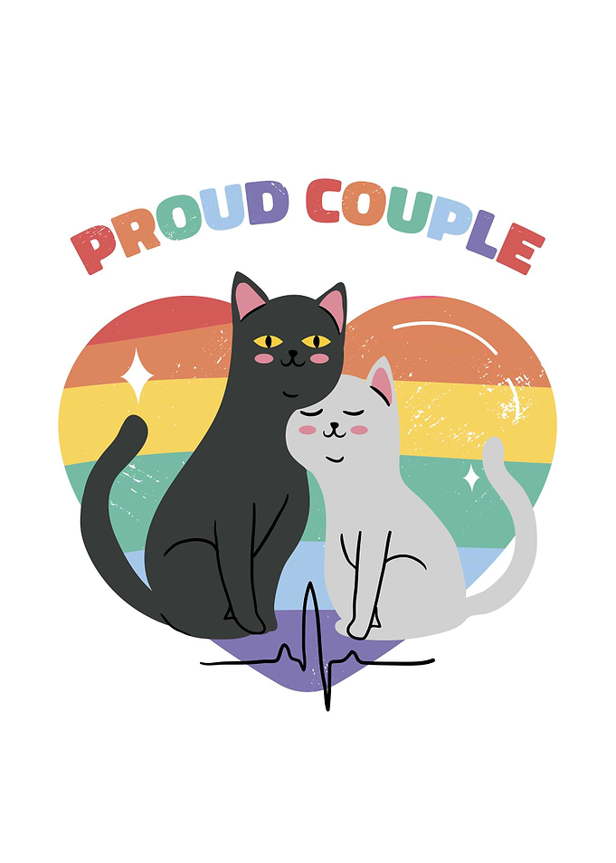 Pride couple cats