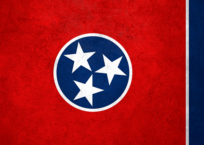 Flag of Tennessee on Wall