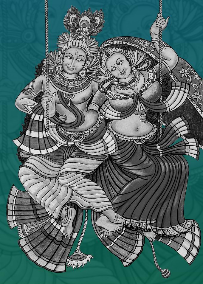 KRISHNA AND RADHA LOVE