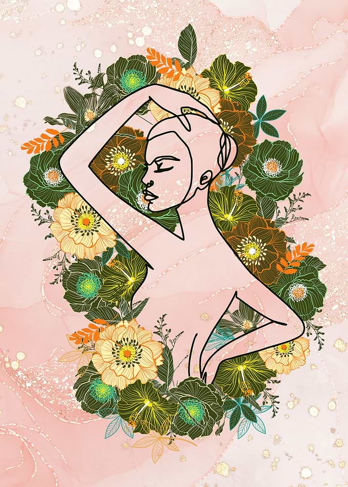 Woman with Flowers