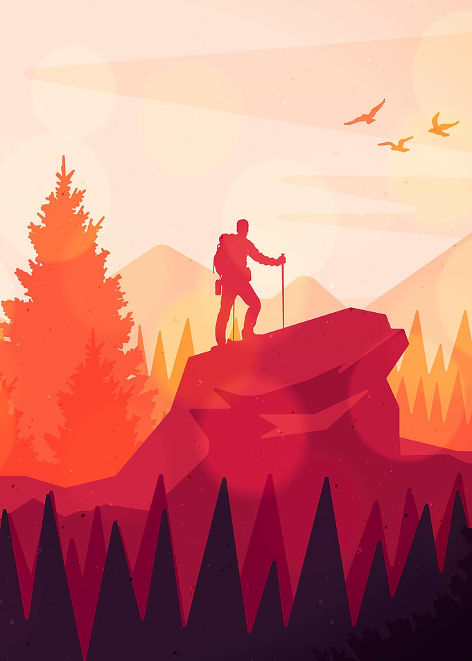 Hiking landscape