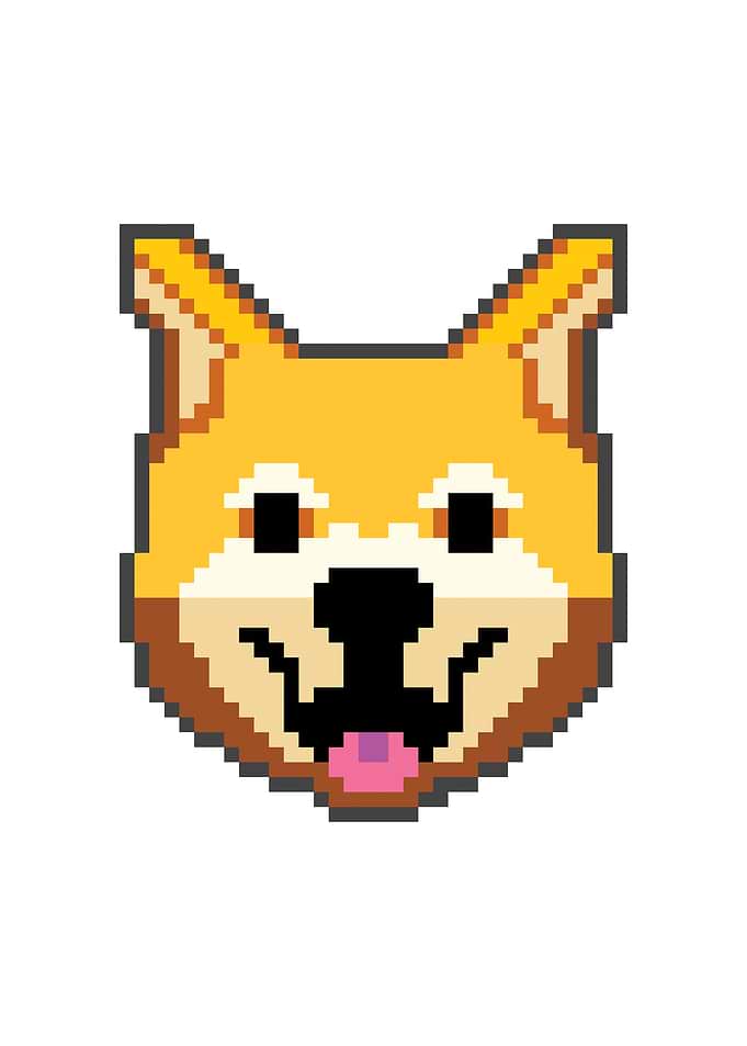 Pixel art doge shiba inu d
