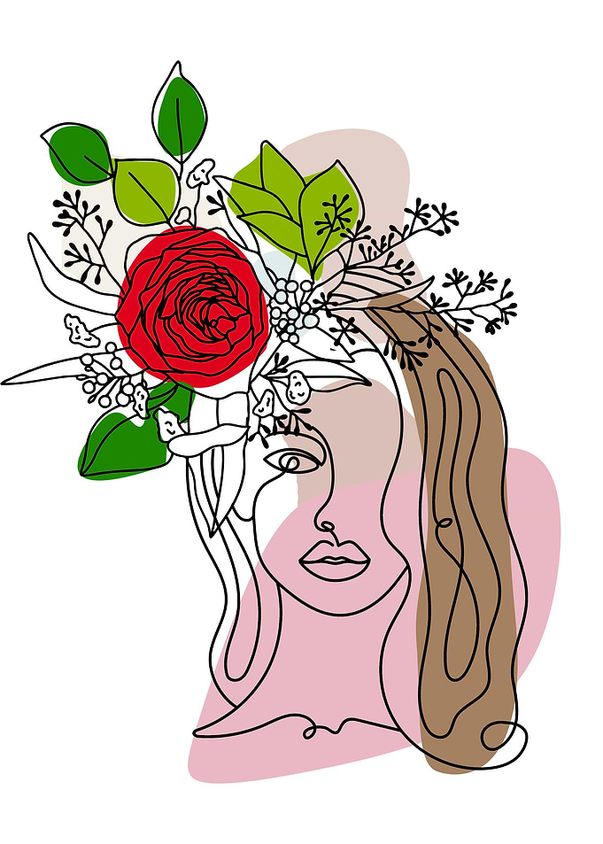 Woman with Flowers