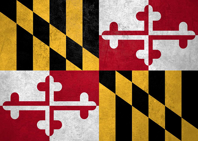 Flag of Maryland on Wall