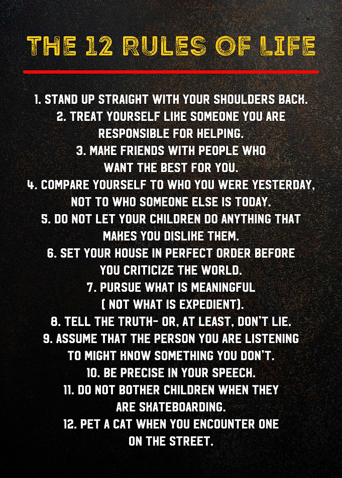THE 12 RULES OF LIFE