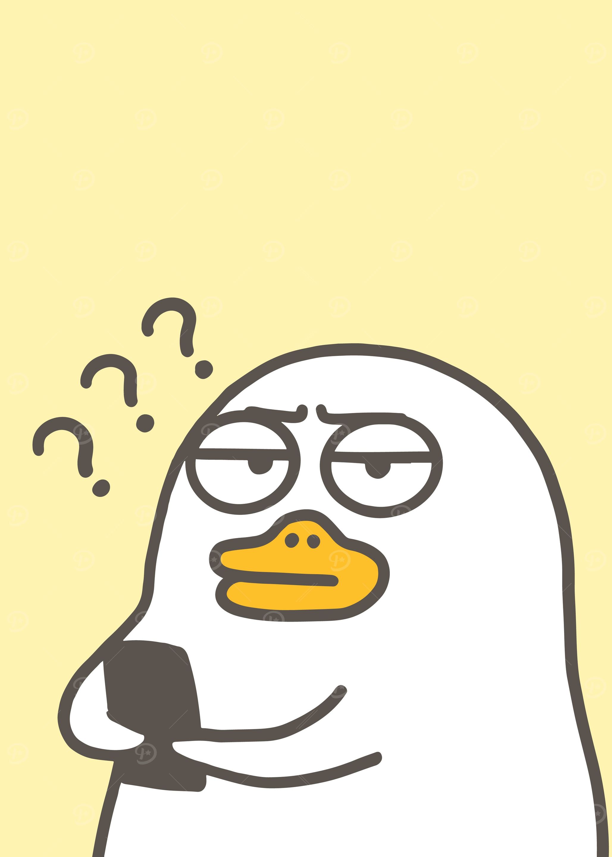 Cute Duck Plays With Phone