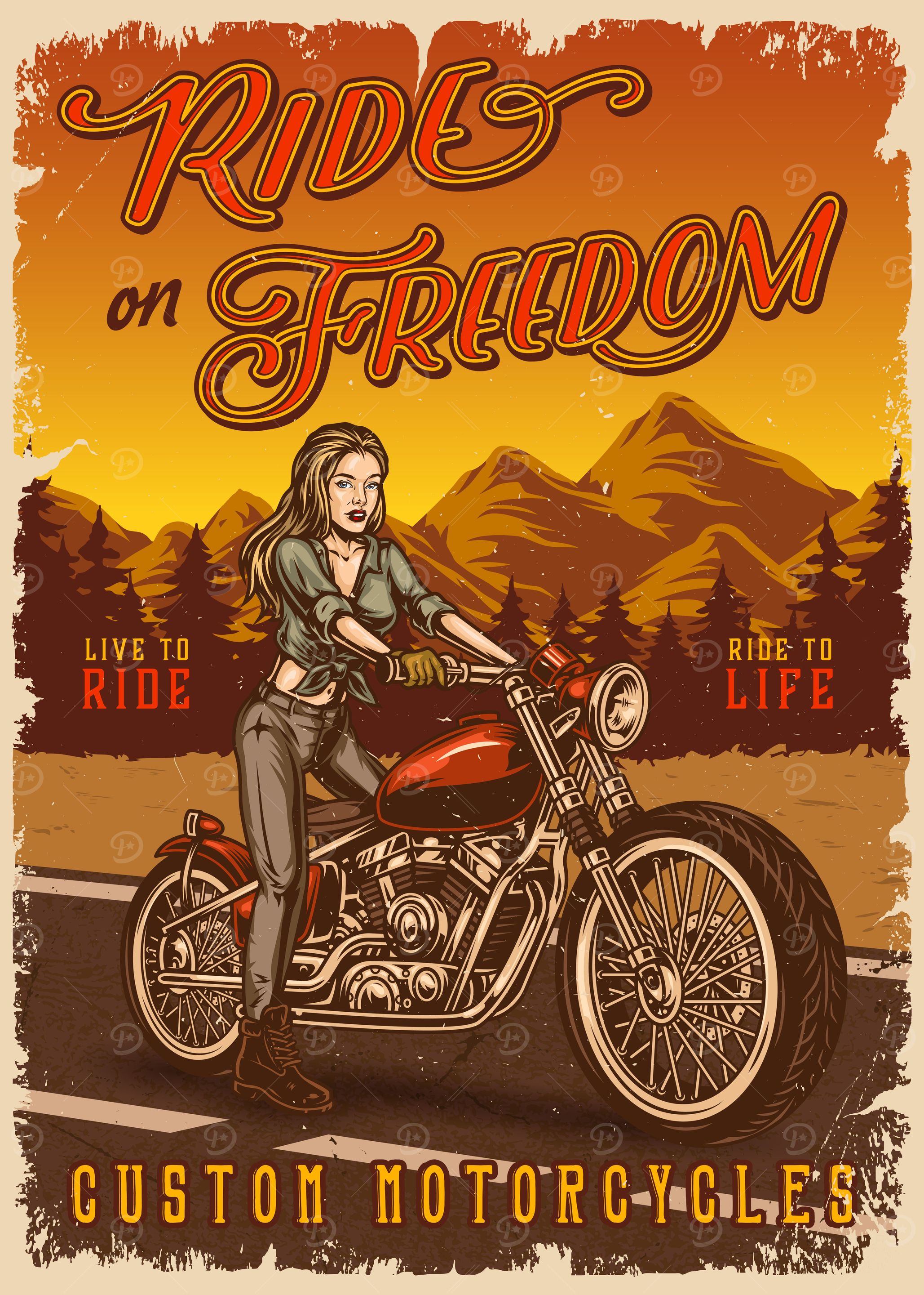 Motorcycle Girl Ride