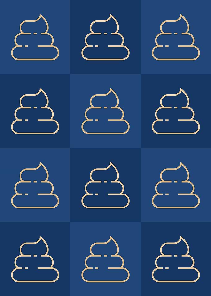 Poop Icons Art Blue 2