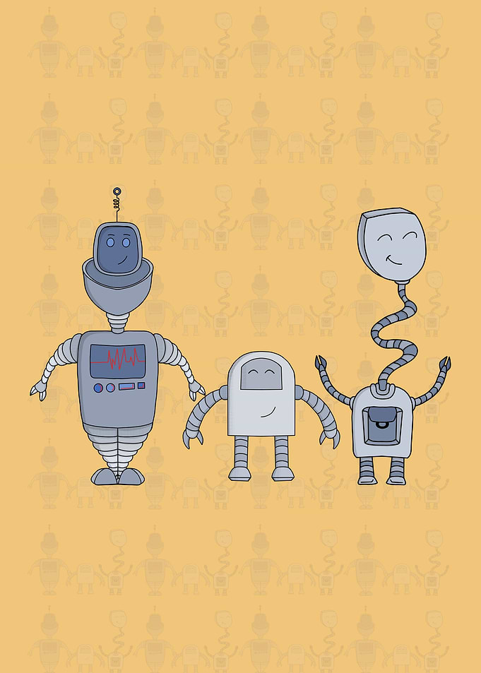 Three Adorable Robots
