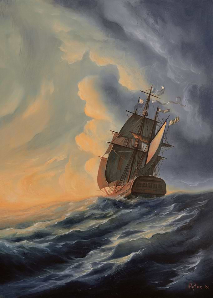 Stormy sea
