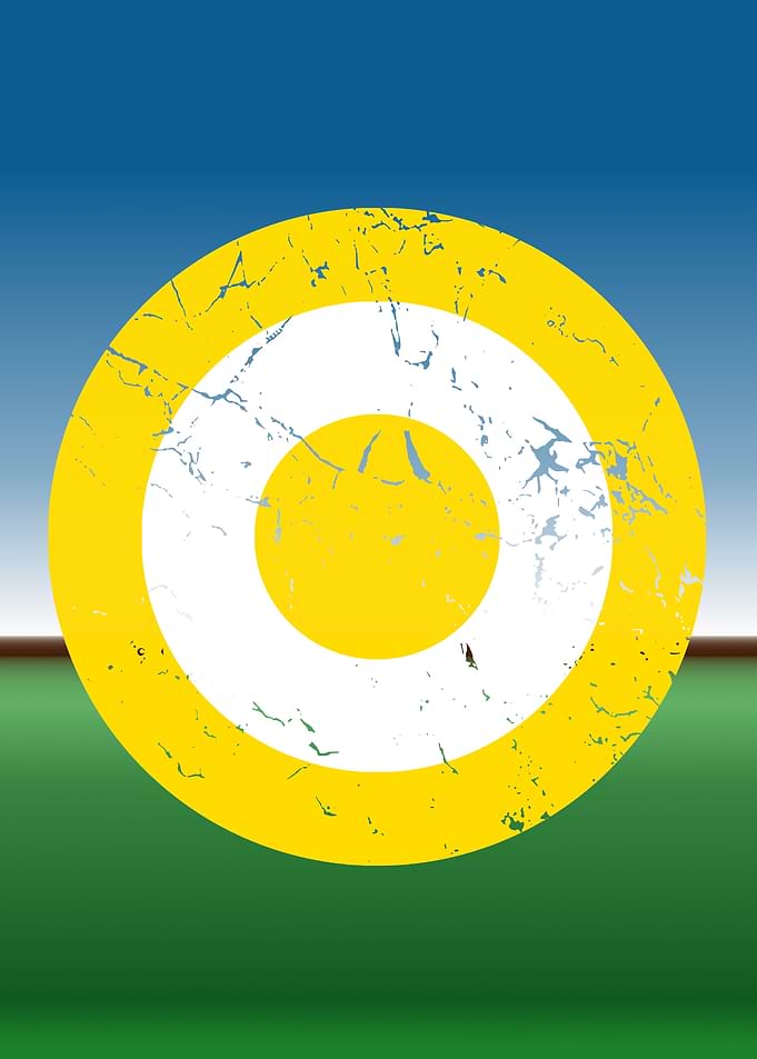 Saffron and White Target