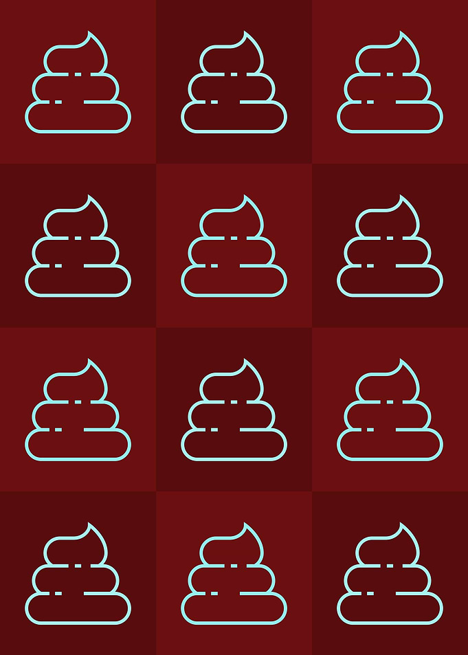 Poop Icons Art Red 2