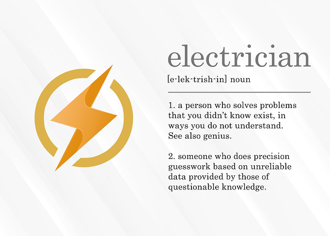 Funny Electrician Sign