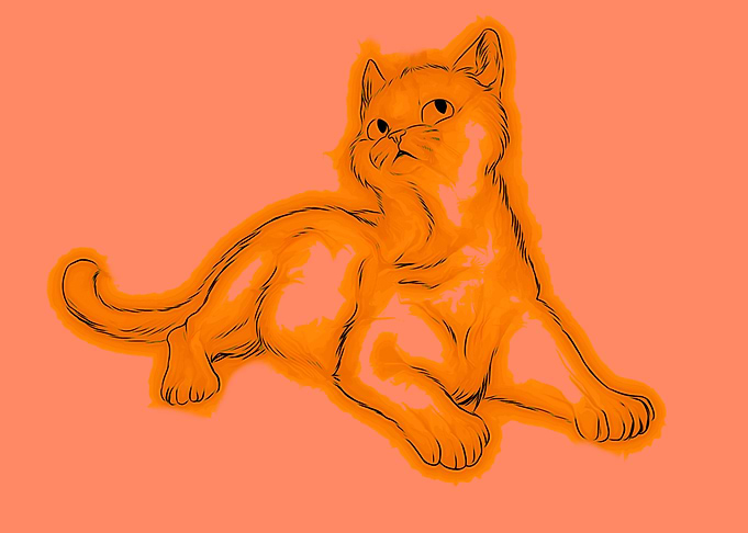 Simple Cat resting 1