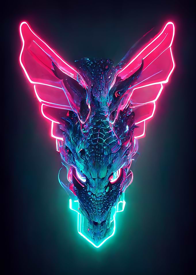 Neon Cyber Dragon