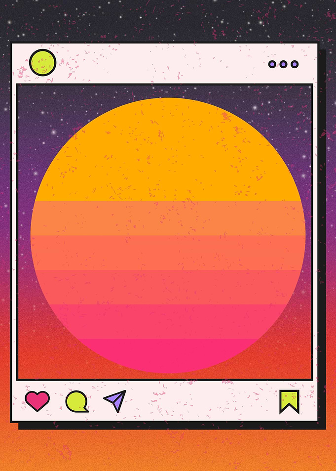 Vaporwave sunset