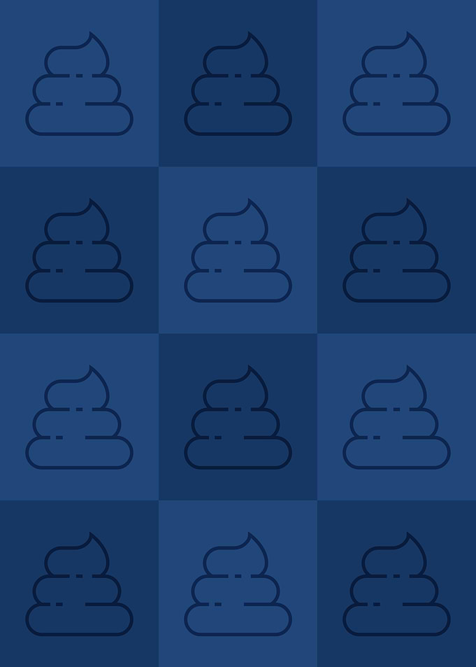 Poop Icons Art Blue 3