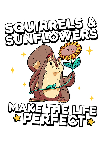 Squirrel Sunflower Garden