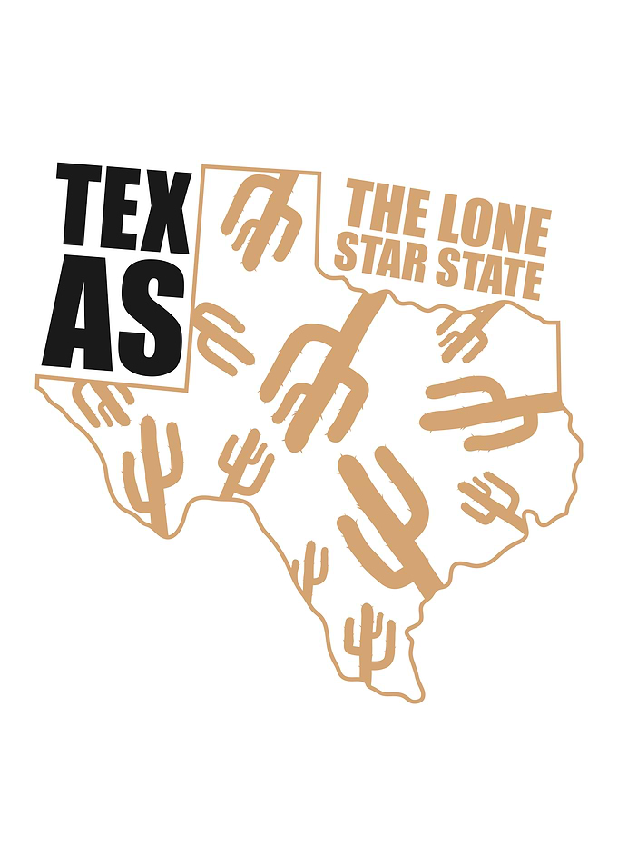 Texas State Map USA