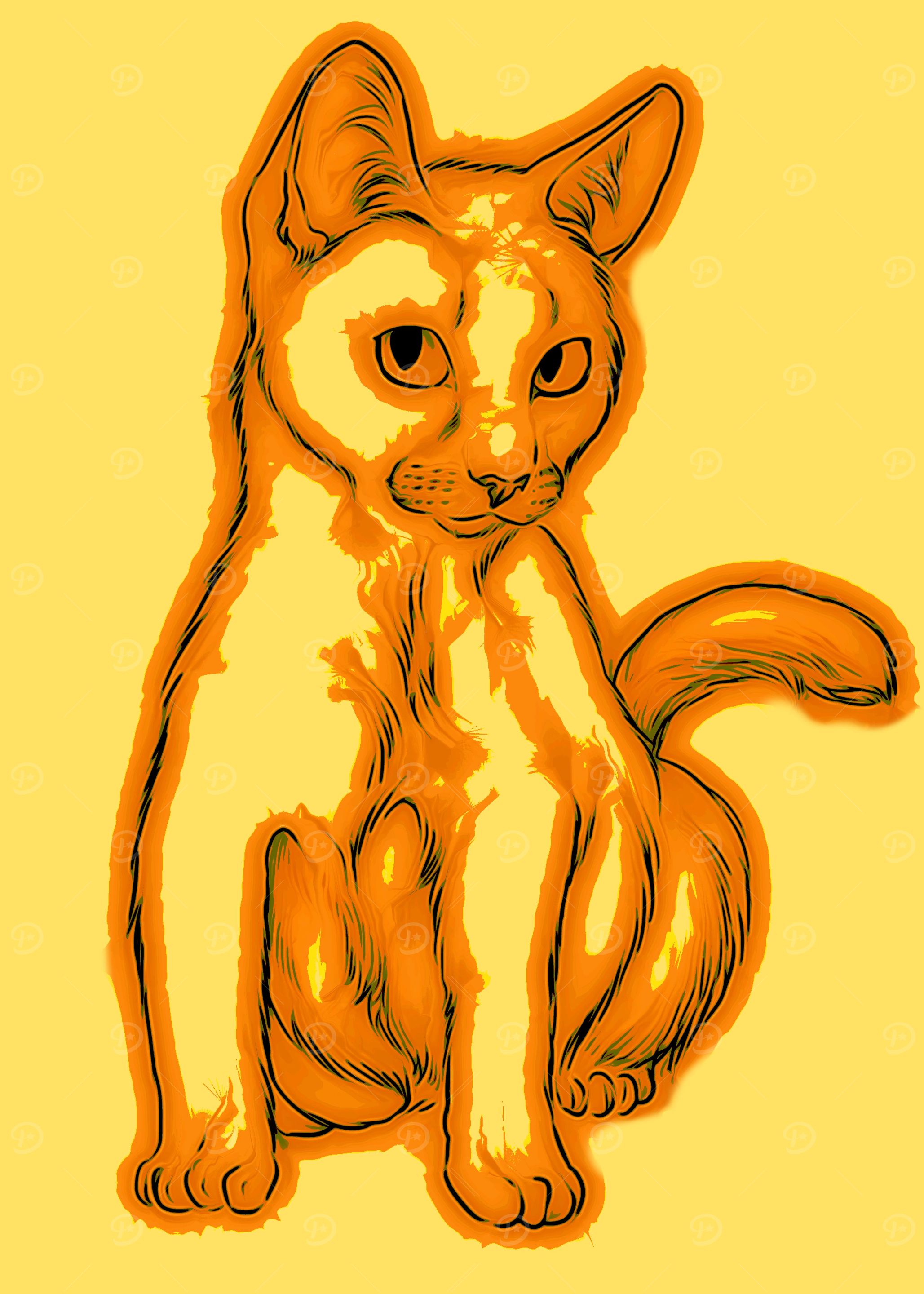 Sitting Cat 2