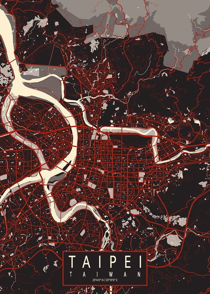 Taipei City Map Vector