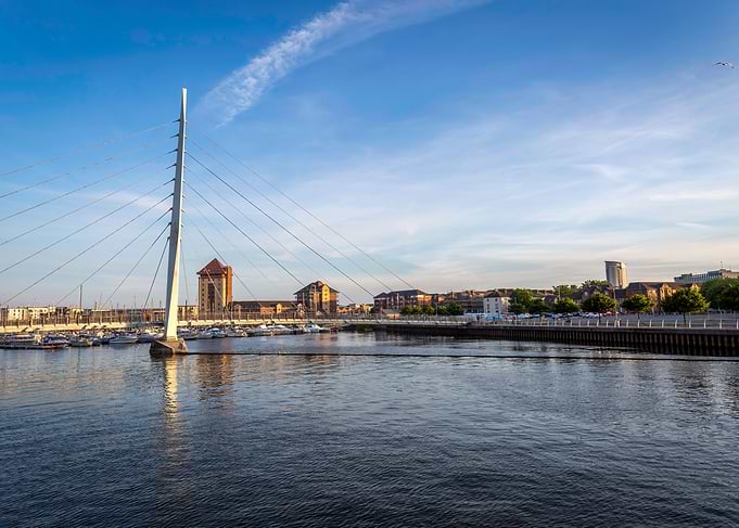 Swansea marina and bridge