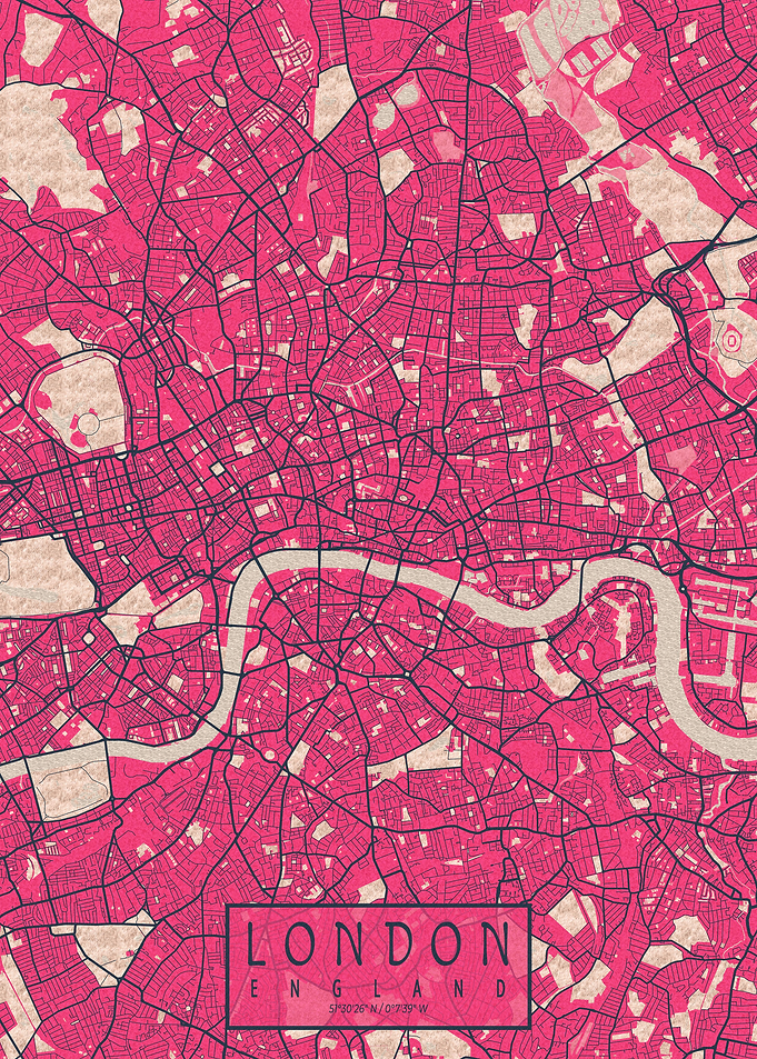 London City map Blossom