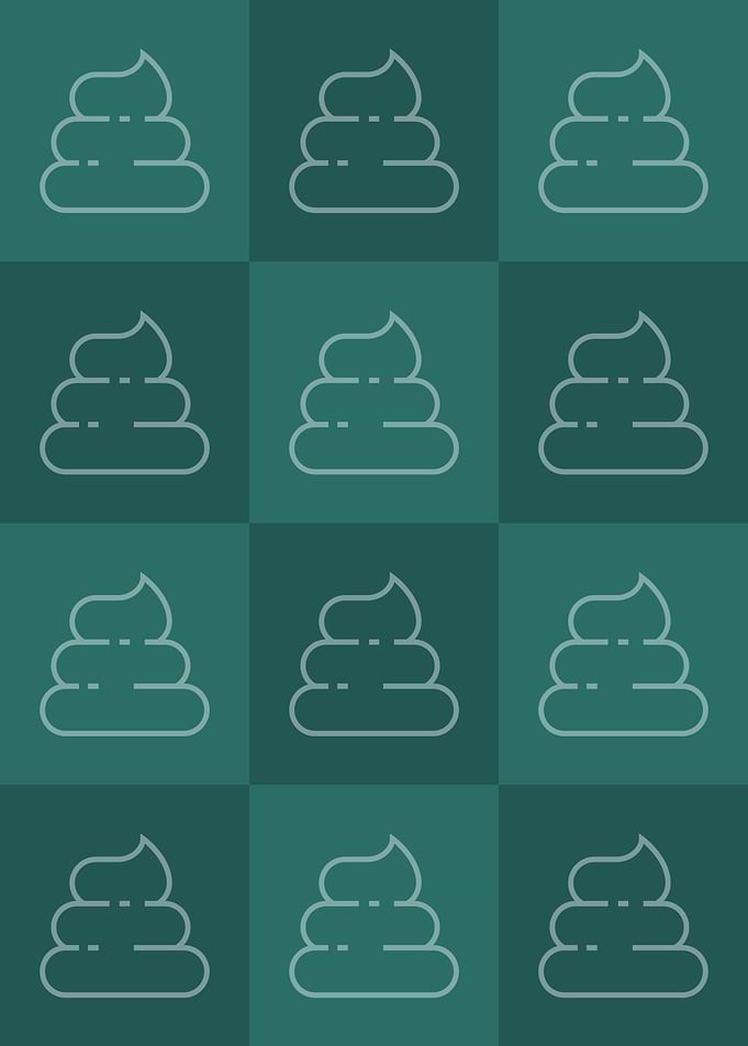 Poop Icons Art Teal 1