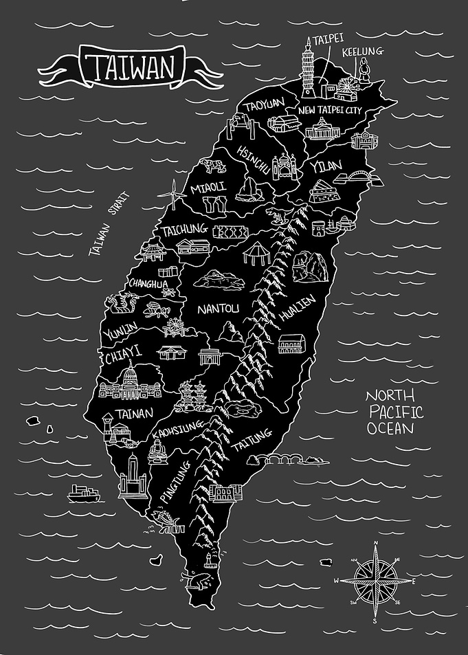 Dark map of Taiwan