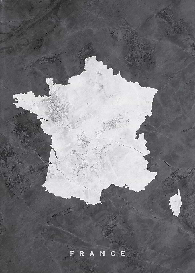 France Marble Map
