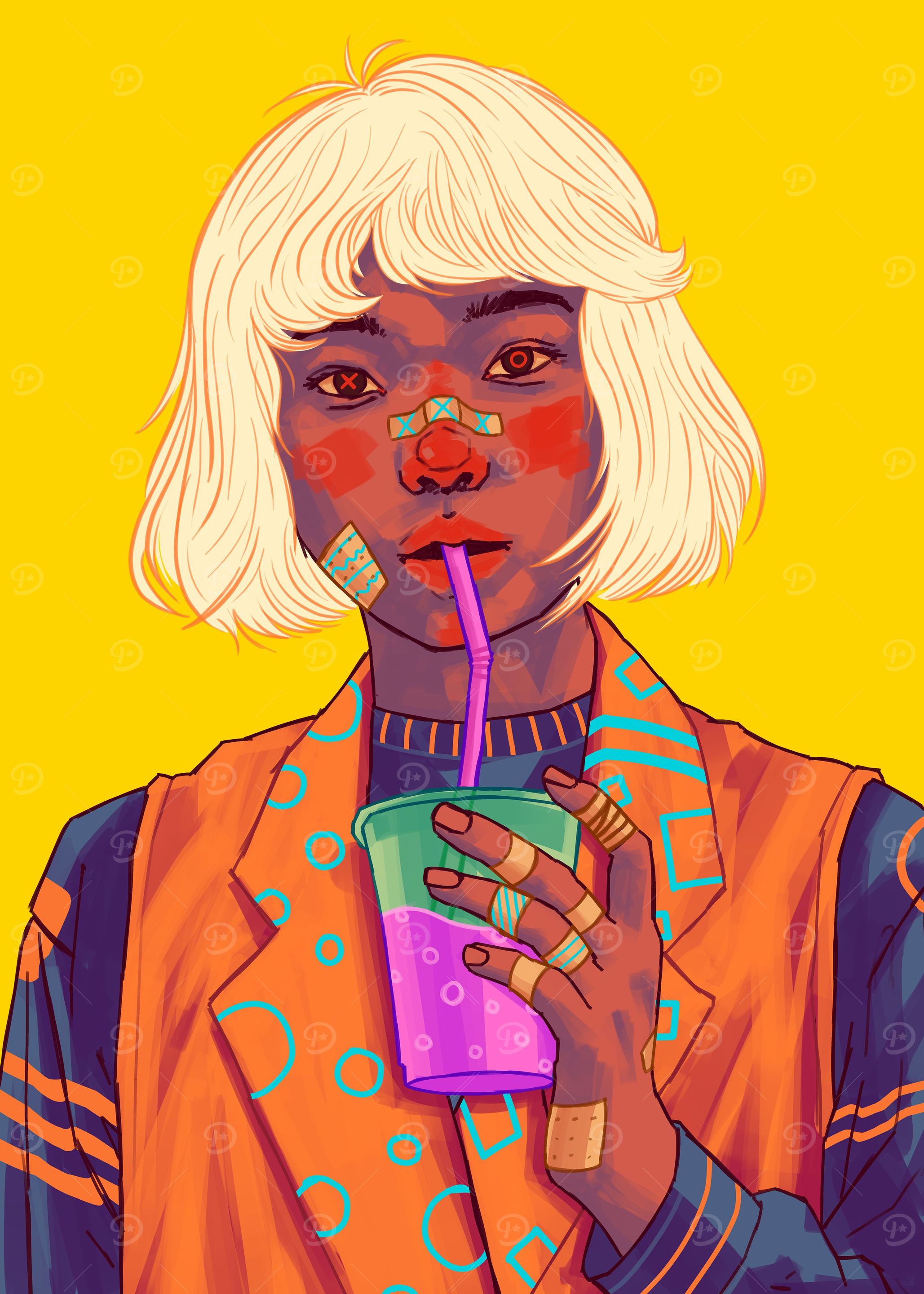 girl with some drink