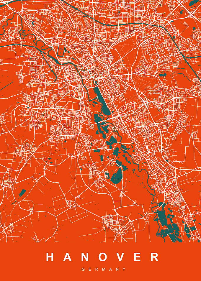 HANOVER Map GERMANY