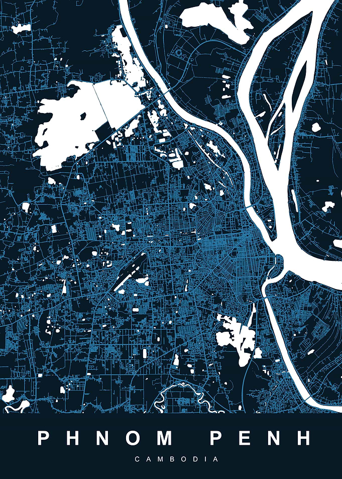 PHNOM PENH Map CAMBODIA