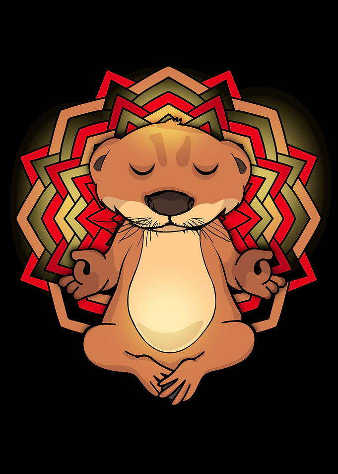 Meditating Otter Gift Yoga
