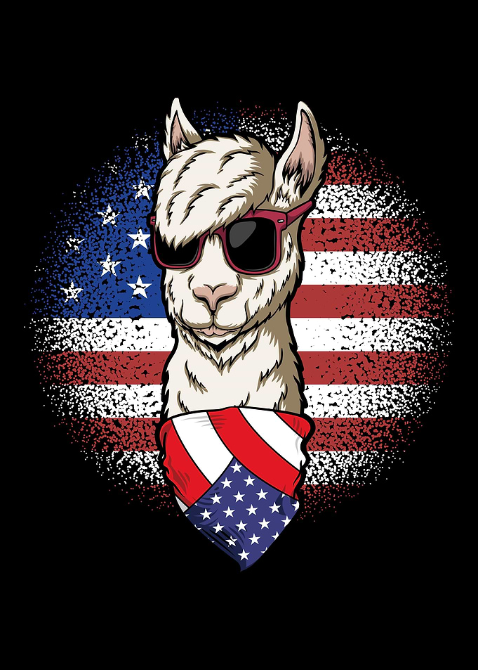 Llama USA Alpaca 4th July