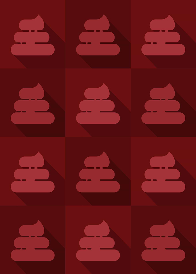 Poop Icons Art Red 4