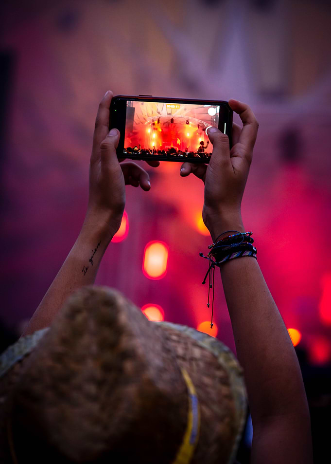 colorful phone recording