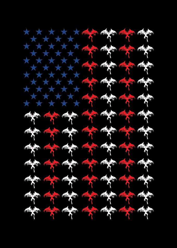 Mothman American Flag July