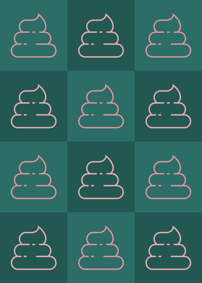 Poop Icons Art Teal 2