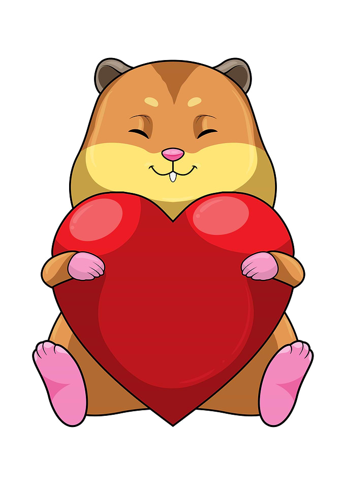 Hamster Love Heart