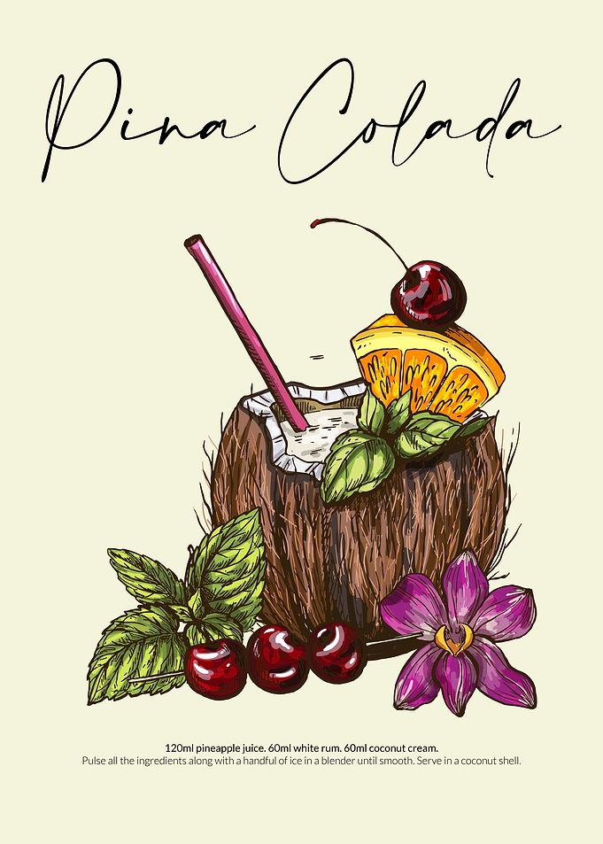 Pina Colada Cocktail Drink