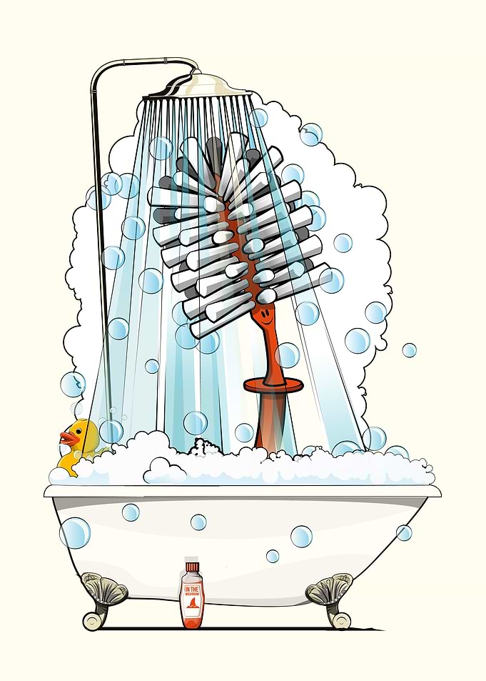 Toilet Brush in the Shower