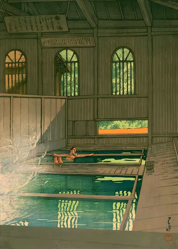 Ukiyo e Joshu Hoshi Onsen