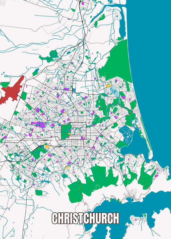 City Map OF Christchurch