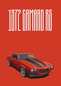 1972 camaro rs red