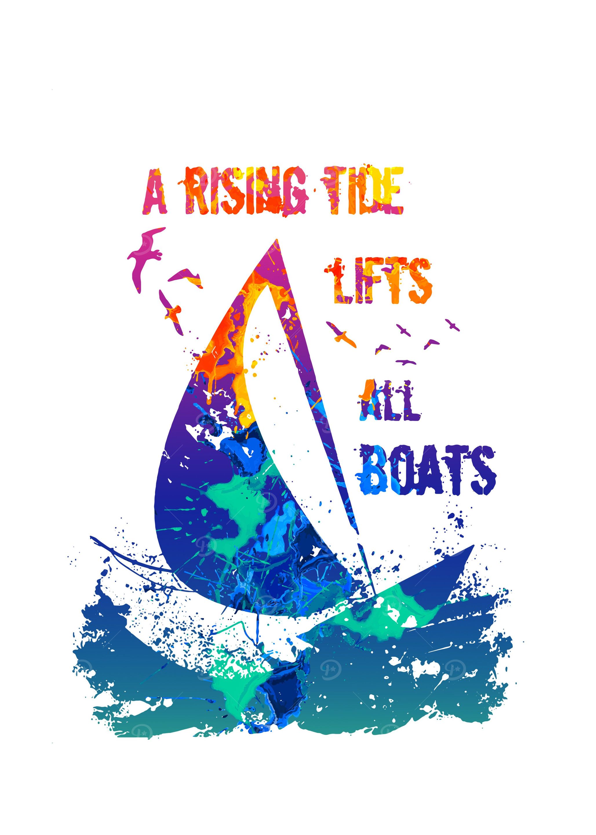 Watercolors A rising tide