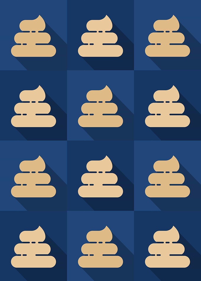 Poop Icons Art Blue 5